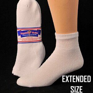 12 Pairs BIG Mens Shoe 12-16 Physicians Choice Cotton Blend Diabetic Ankle Socks